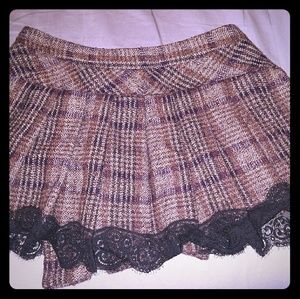 Wool mini skirt